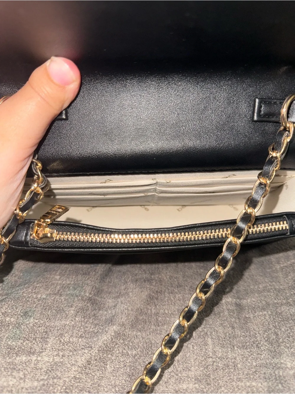 Bebe Black Quilted Crossbody Purse & Wristlet Wallet Set – Brand New